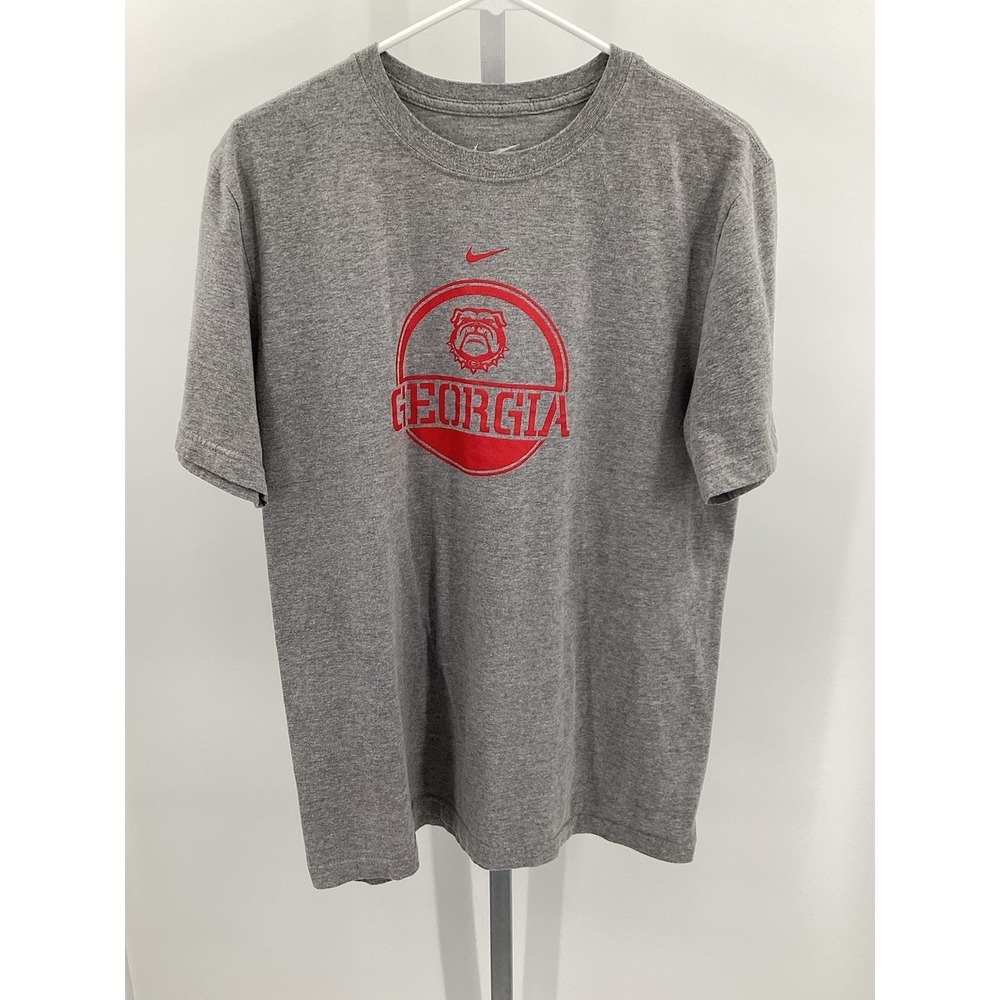 Mens Nike Georgia Bulldogs short sleeved tee gray/red large‎